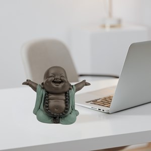 Statuette bouddha rieur bienvenue