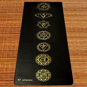 Tapis yoga pro chakras or 5mm +sac liège