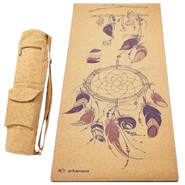 Tapis yoga liège dreamcatcher +sac liège
