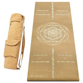 Tapis yoga liège mantra 5mm + sac liège