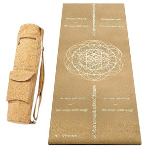 Tapis yoga liège mantra 5mm + sac liège