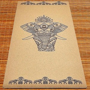 Tapis yoga liège éléphant 5mm +sac liège