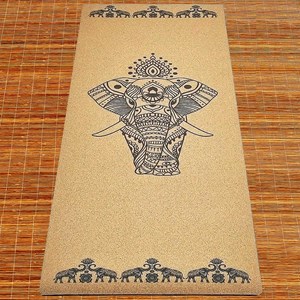 Tapis yoga liège éléphant 5mm +sac liège