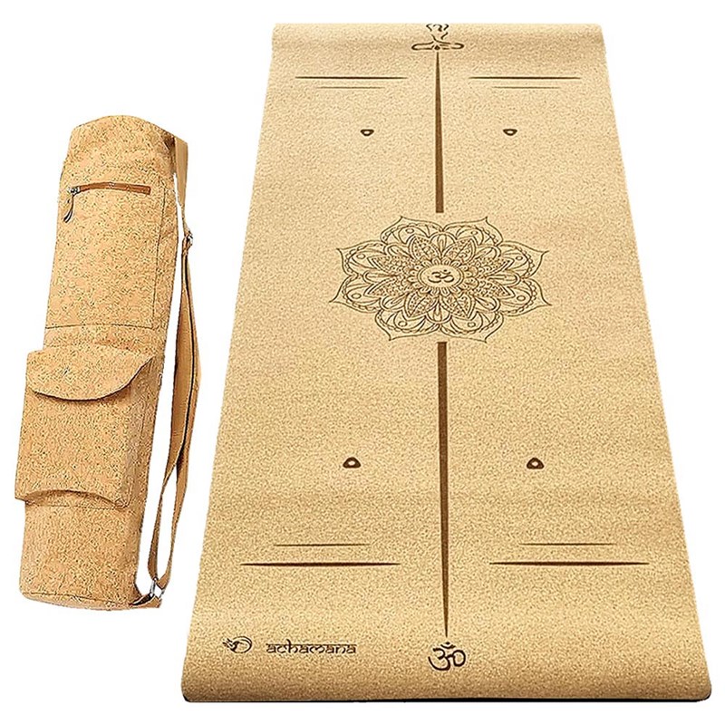 Tapis yoga liège 6mm bodyline +sac liege