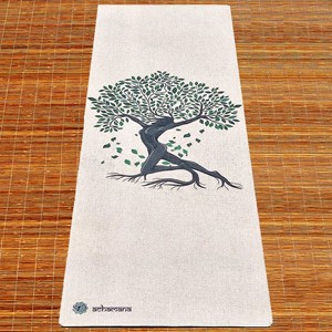 Tapis de yoga chanvre arbre de vie + sac