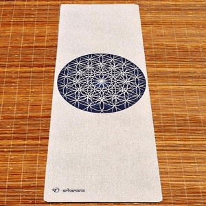 Tapis de yoga chanvre fleur de vie + sac
