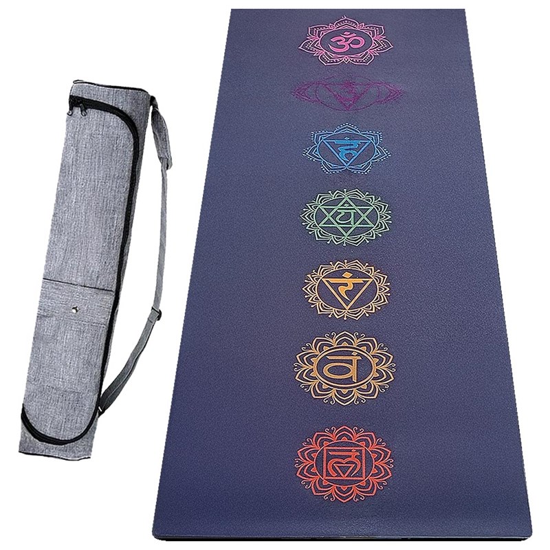 Tapis yoga confort 7 chakras 5mm + sac