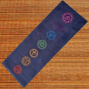 Tapis de yoga 5mm 7 chakras + sac liège