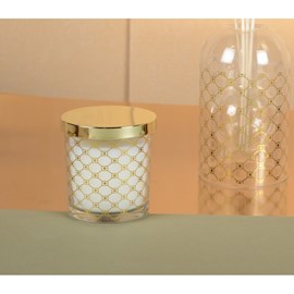 Bougie musc dorée avec couvercle