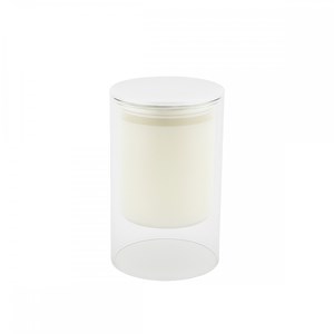 Bougie blanche parfum musc 7x11.3cm