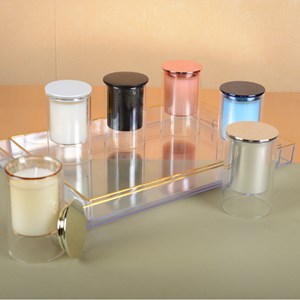 Bougie blanche parfum musc 7x11.3cm