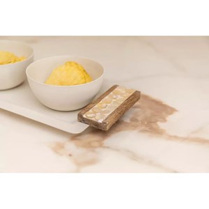 Set de coupelles sur plateau blanc&bois