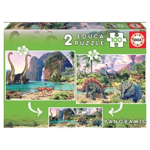 2 x 100 pcs le monde des dinosaures