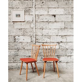 Alma, la paire de chaises rouge n°448