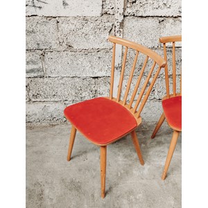 Alma, la paire de chaises rouge n°448