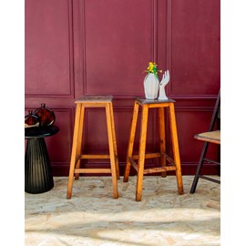 Paire de tabourets en bois n°565