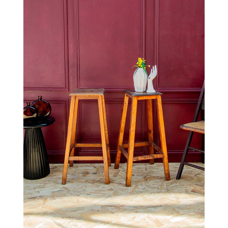 Paire de tabourets en bois n°565