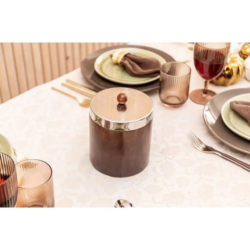 Boîte en bois et argent