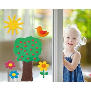 Pâte à modeler pour fenêtre - orange