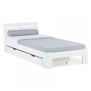 Lit simple 90x200 avec tiroir et sommier