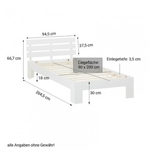 Lit simple 90x200 avec tiroir et sommier