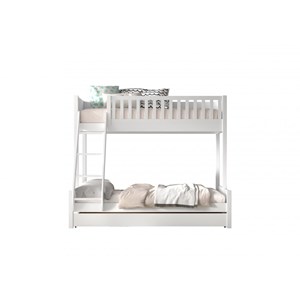 Lit familial avec lit gigogne blanc