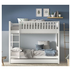 It superposé et lit gigogne blanc scott