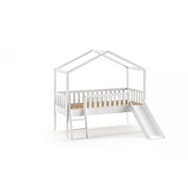 Lit cabane 90x200 dallas blanc