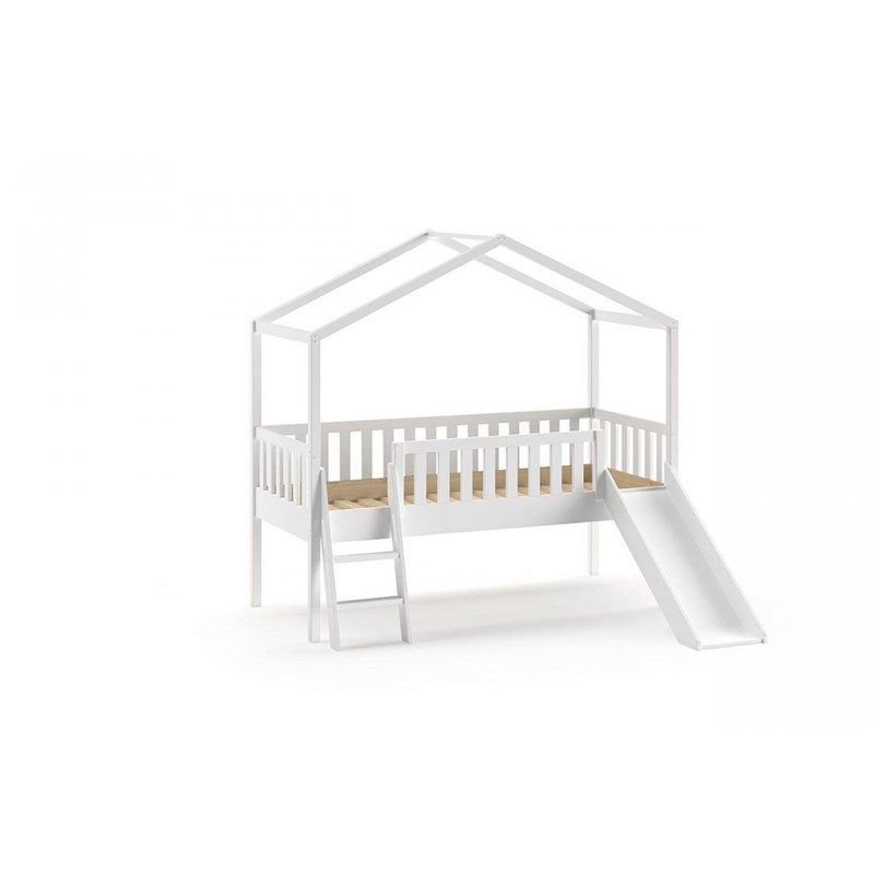 Lit cabane 90x200 dallas blanc