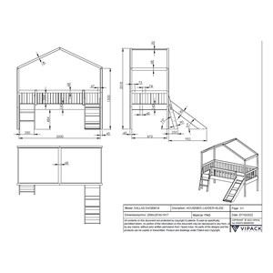 Lit cabane 90x200 dallas blanc