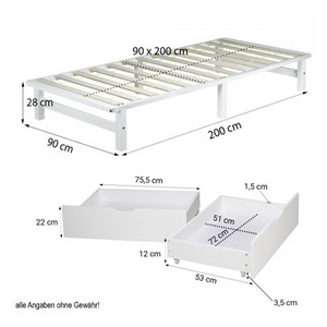 Lit homestyle4u blanc