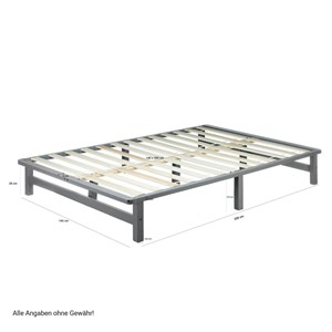 Lit palette 140x200 cm gris