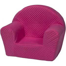 Fauteuil piqué pour enfant rose
