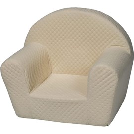 Fauteuil piqué pour enfant crème