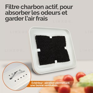 Composteur de cuisine rectangle