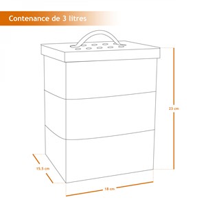 Composteur de cuisine rectangle