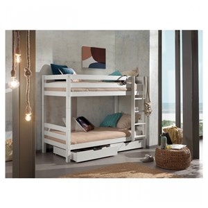 Lit superposé avec 2 tiroirs