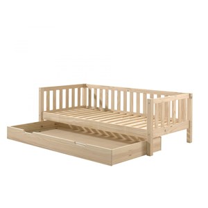 Lit fritz avec tiroir bois naturel