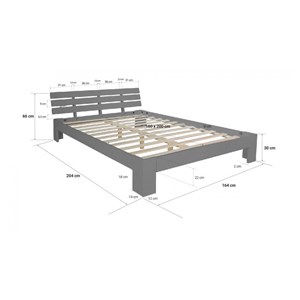 Lit homestyle4u gris