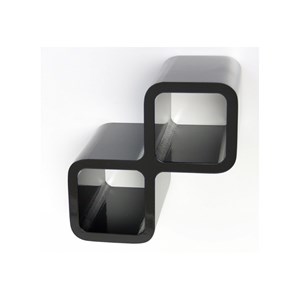 Etagere mur cubes bouteilles de vin noir