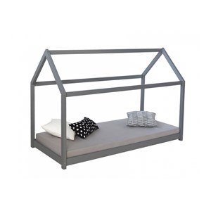 Lit cabane enfant gris 80 x 160 cm gris
