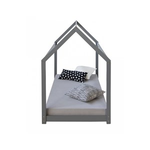 Lit cabane enfant gris 80 x 160 cm gris