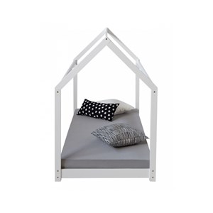 Lit cabane enfant 80 x 160 cm blanc