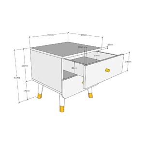 Vipack chevet billy vert olive