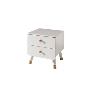 Vipack chevet billy blanc satin