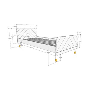 Vipack lit billy terra rose 90x200cm