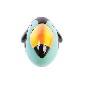 Tirelire toucan exotic - h. 12 cm - noir
