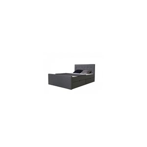 Lit matelasse 140 x 200 cm gris