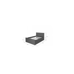 Lit matelasse 140 x 200 cm gris