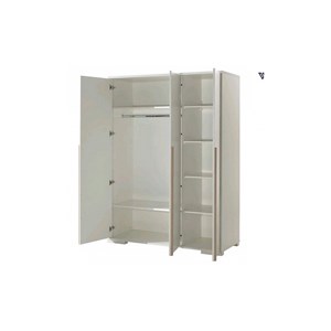Vipack london armoire 3 portes blanc mat